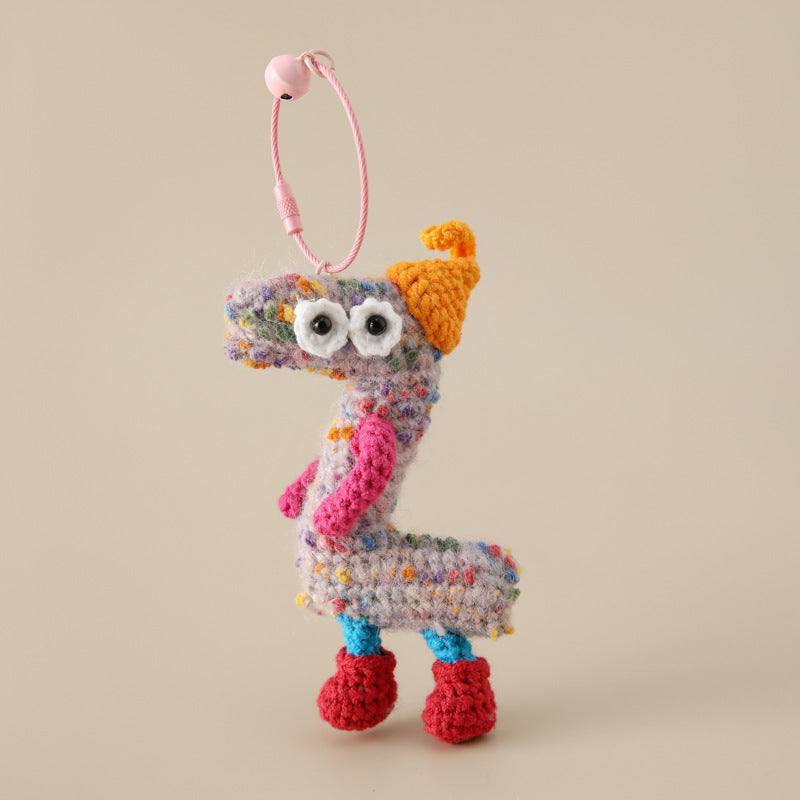 Alphabet Amigos Keychains - Handmade Monogram Charms, Boho Bag Accessories for Backpacks & Keys (26 Adorable Letters)