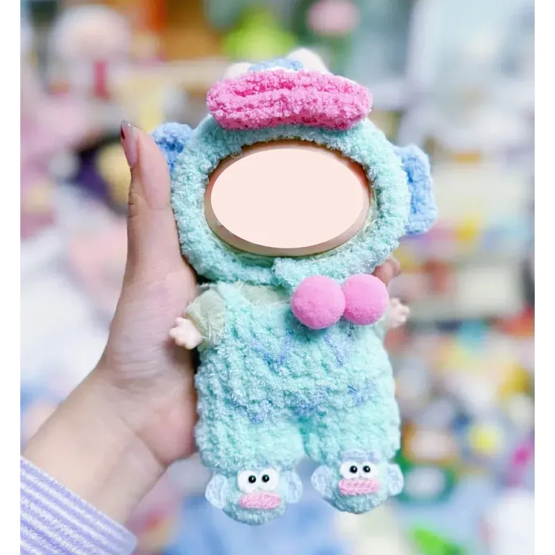 Redbook DIY crochet shoes for 17cm plush pink designed with textured cozy yarn for small plush toys