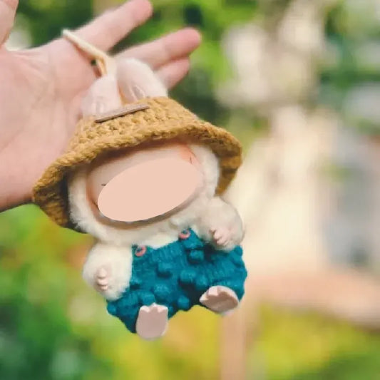 FREE|Crochet WhimsyDoll Overalls & Bucket Hat Set Pattern | Pom - Pom Textured Outfit