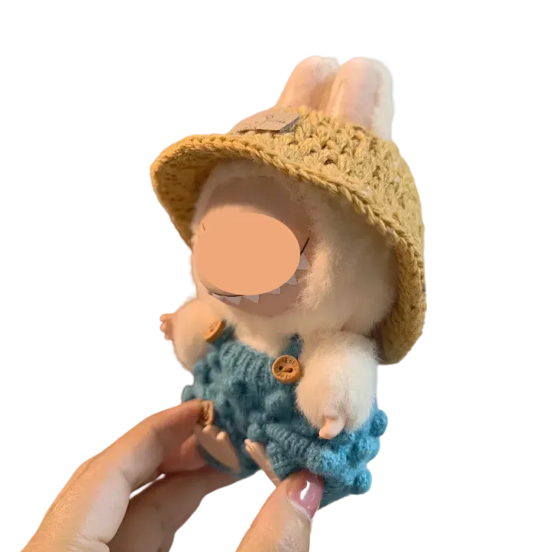 FREE|Crochet WhimsyDoll Overalls & Bucket Hat Set Pattern | Pom - Pom Textured Outfit