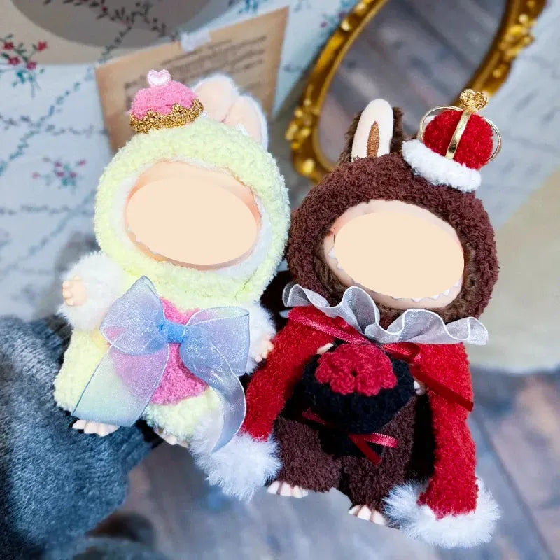 Royal king crochet pattern featuring two cute handmade plush dolls dressed as a king and princess