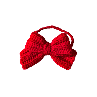Red crochet bow headband from redbook 17cm collectible doll clothes pattern