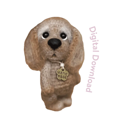 Mini crochet puppy pattern handmade plush dog digital download by redbook