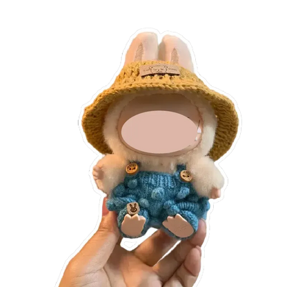 FREE｜Crochet WhimsyDoll Overalls & Bucket Hat Set Pattern | Pom - Pom Textured Outfit