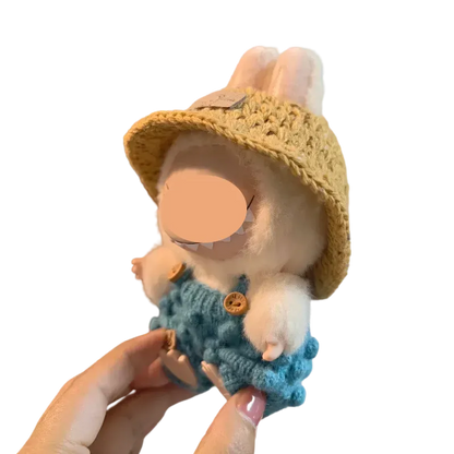 FREE｜Crochet WhimsyDoll Overalls & Bucket Hat Set Pattern | Pom - Pom Textured Outfit